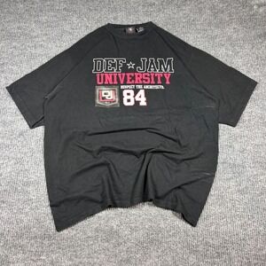 Vintage Def Jam Shirt Men's XL University Graphic Black‎ Respect The Architects